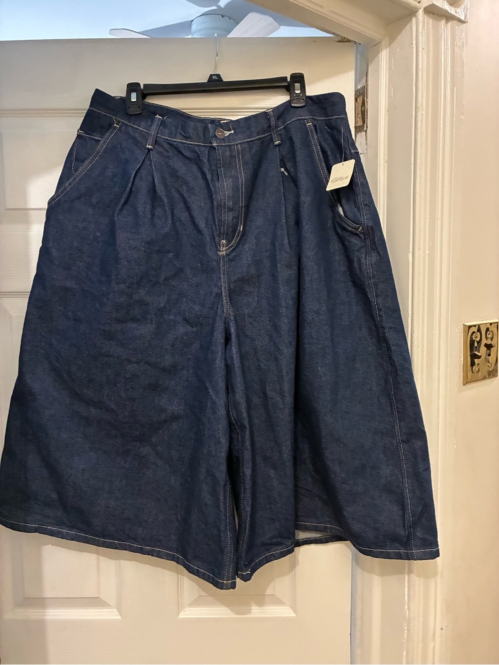 We The Free indigo denim jean shorts - navy